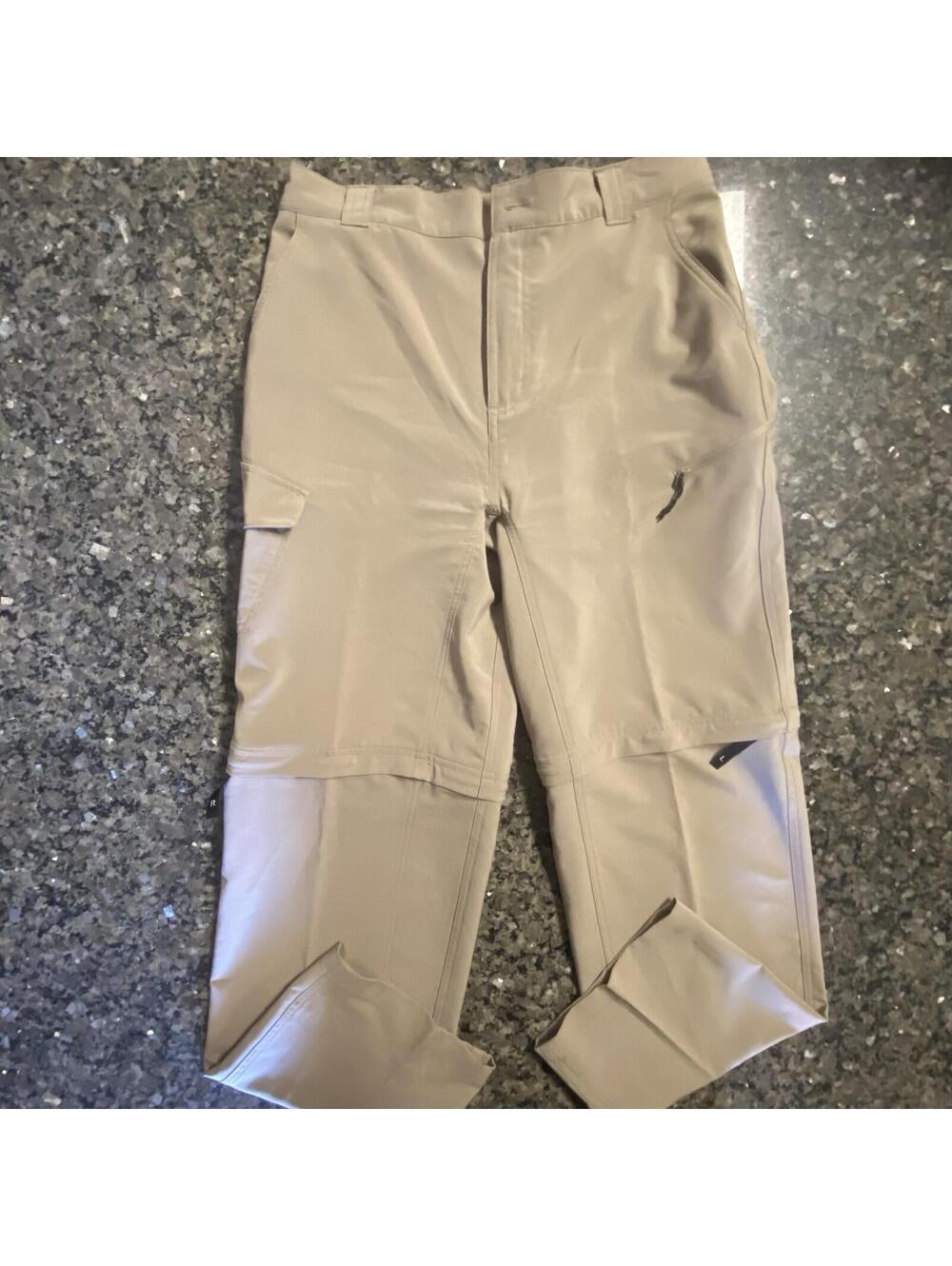 Magellan Outdoors Fish Gear Water Repellent Cargo Fishing Pants XL Beige